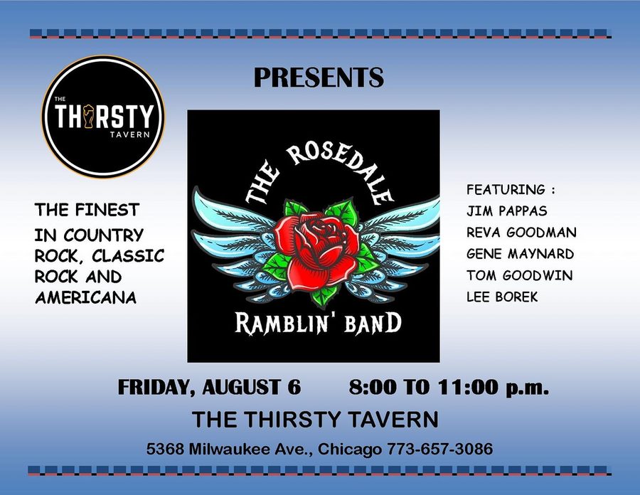 The Rosedale Ramblin' Band show poster, Aug 6, 2021