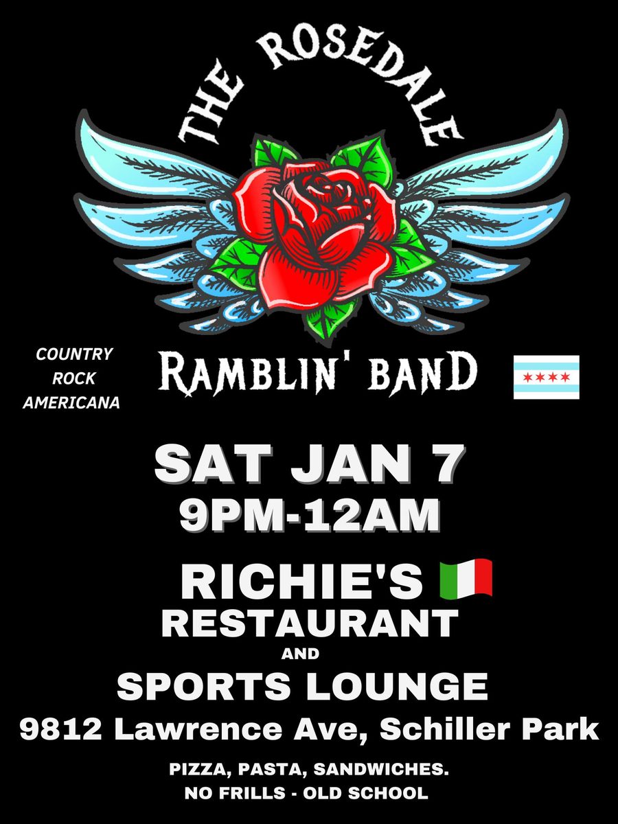 The Rosedale Ramblin' Band show poster, Jan 7, 2023