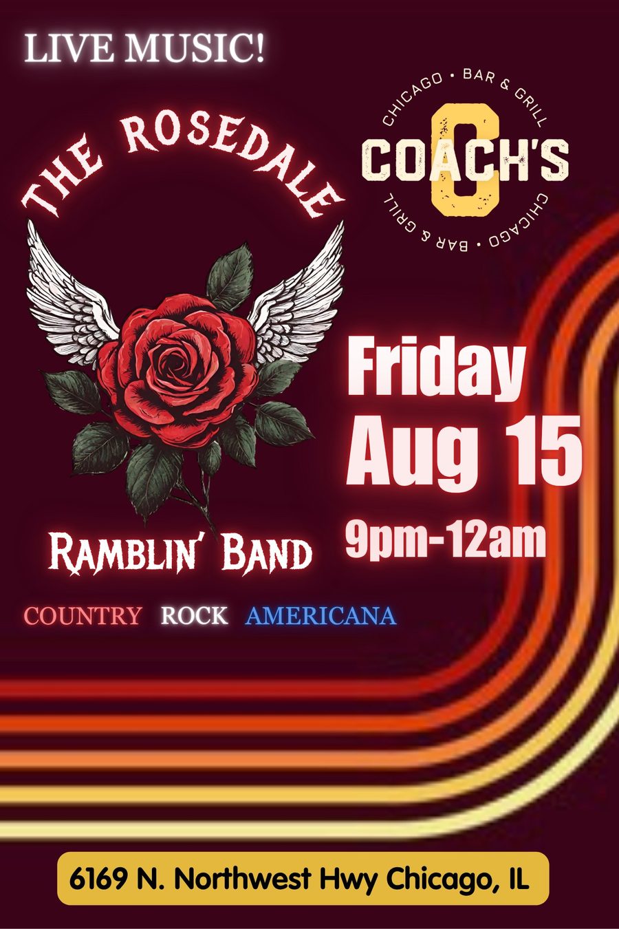 The Rosedale Ramblin' Band show poster, Aug 15, 2025
