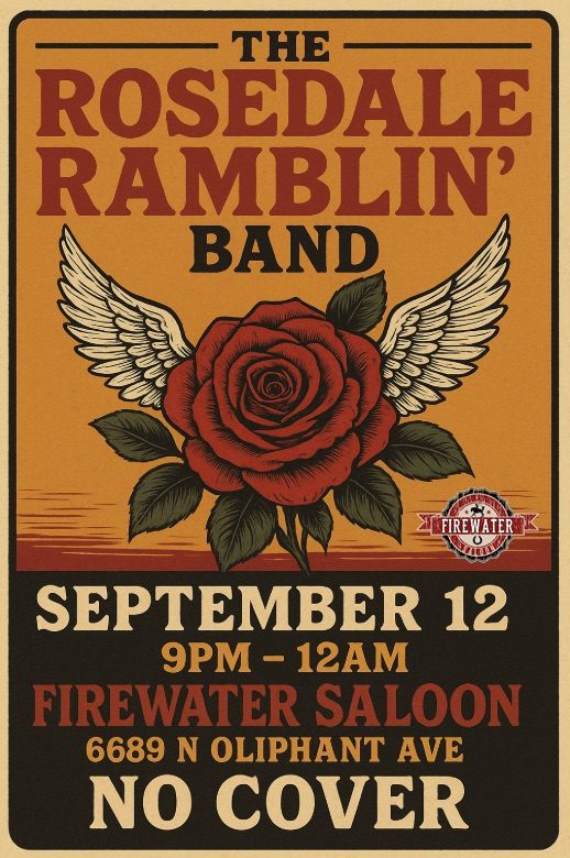 The Rosedale Ramblin' Band show poster, Sep 12, 2025